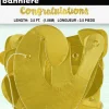 Bokstavbanner - “Congratulations" - Gull