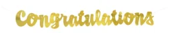 Bokstavbanner - “Congratulations" - Gull