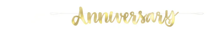 Bokstavbanner - "Happy Anniversary”