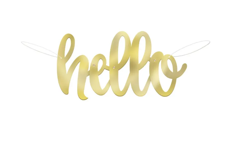 Bokstavbanner - Hello Baby - Folie