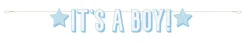 Bokstavbanner - "It's a Boy" - Blå