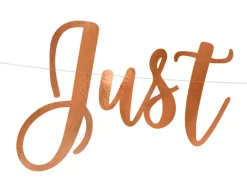 Bokstavbanner - Just Married - Rosegull