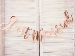 Bokstavbanner - Just Married - Rosegull