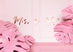 Bokstavbanner - "Miss to Mrs" - Rosegull