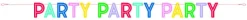 Bokstavbanner - "Party" - Flere Farger