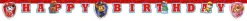 Bokstavbanner - Paw Patrol - Happy Bday