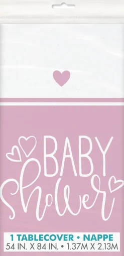 Bordduk Plast - Baby Shower Pink Hearts