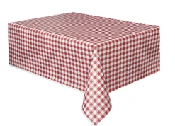 Bordduk Plast - Gingham Rød