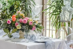 Bordløper - Organza - Sølv