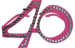 Briller - Diamant - 40-årsdag - Rosa