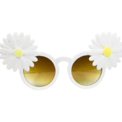 Briller - Hvit med Blomst - Sommer