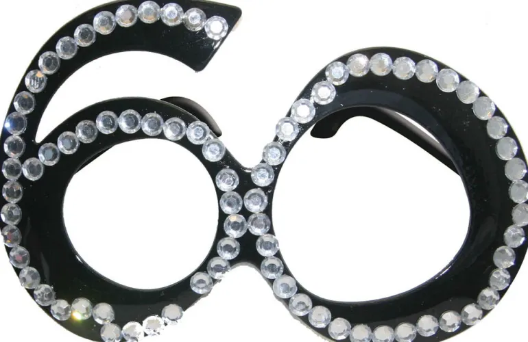 Briller - 60-årsdag - Diamant Svart