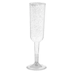 Champagneglass - Glitter Sølv