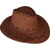 Cowboyhatt - Brun i semsket look