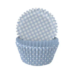 Cupcakeformer - Blå Ruter & Prikker