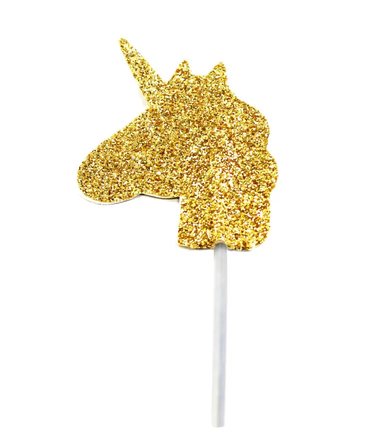 Cupcake Topper - Glitter Enhjørning