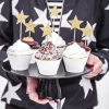 Cupcaketopper - Stjerne - Gull