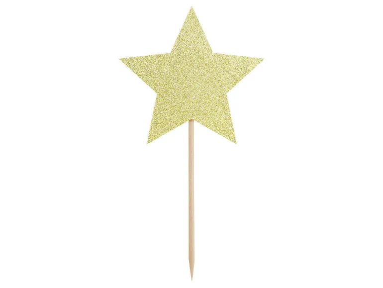 Cupcaketopper - Stjerne - Gull
