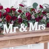Dekorasjon "Mr & Mrs" - Hvit