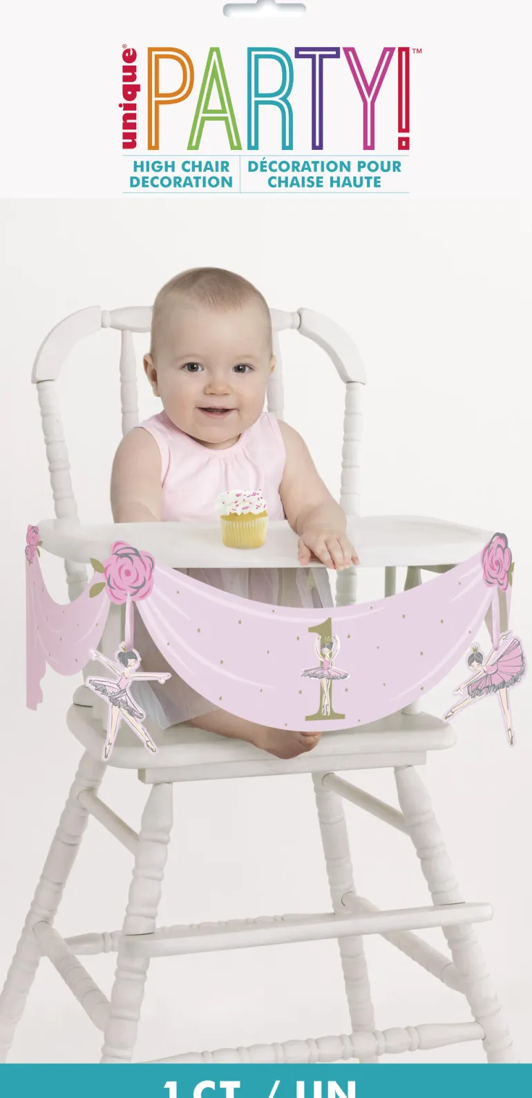 Dekorsett Stol - Rosa Ballerina - 1 År