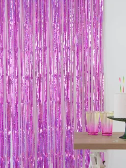Dørgardin - Frynset - Sparkling Pink
