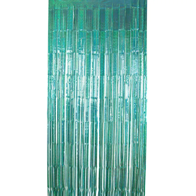 Dørgardin - Frynset - Sparkling Turquise