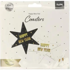 Drikkebrikker - Black & Goldt HNY