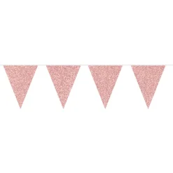 Flaggbanner - Glitter Rosegull - Papp