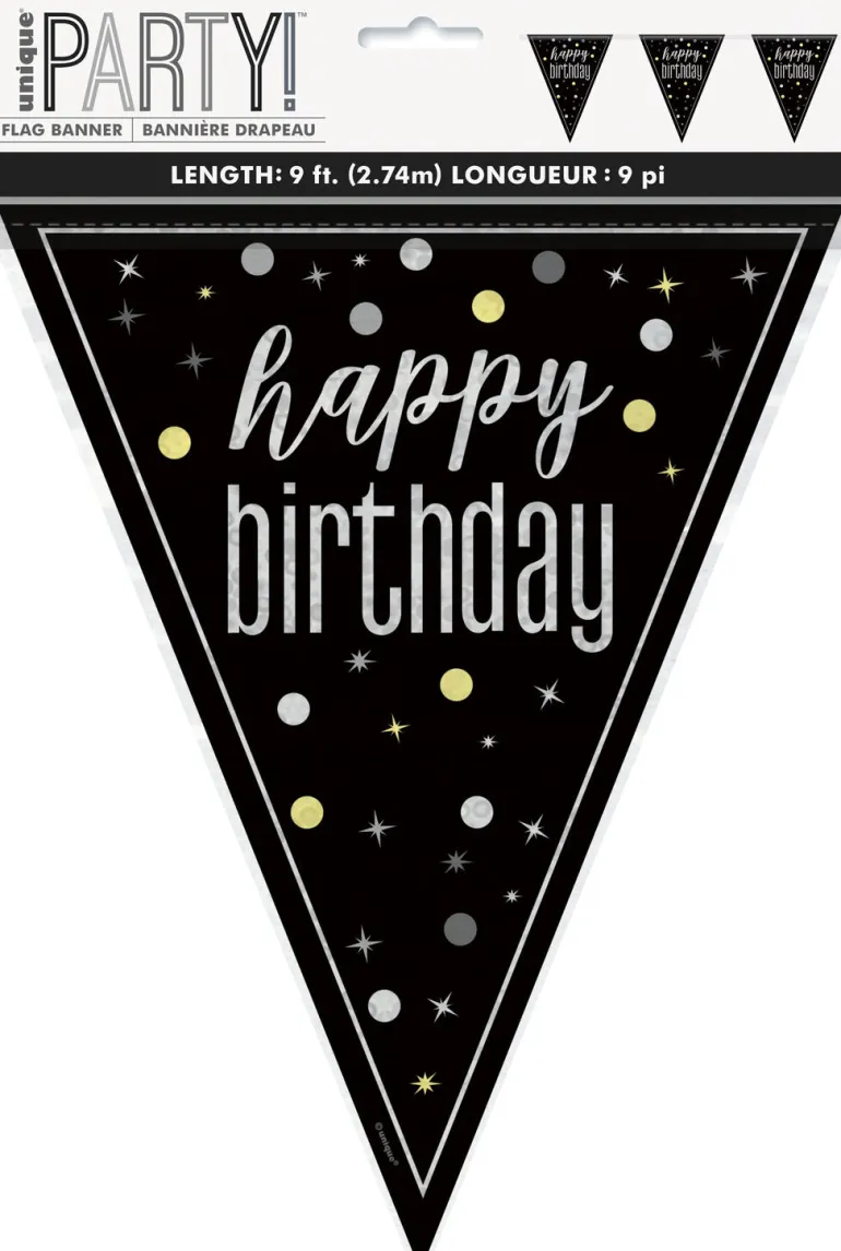 Flaggbanner - "Happy Birthday"