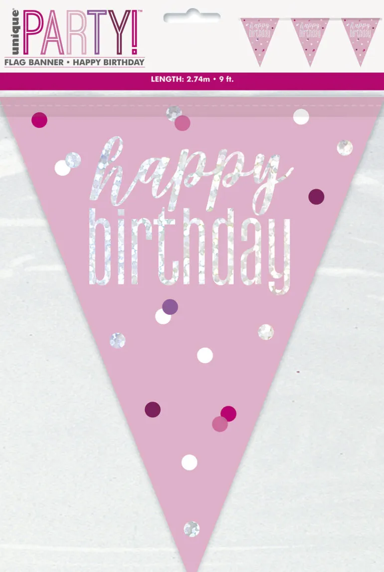 Flaggbanner - "Happy Birthday"