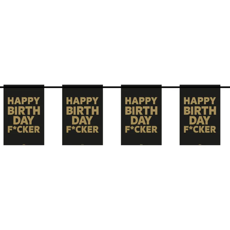 Flaggbanner - Happy Birthday F*cker