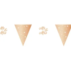 Flaggbanner - Mr & Mrs - Rosegull