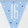 Flaggbanner - 16 År - Blå & Sølv