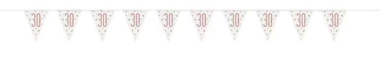 Flaggbanner - 30 År - Rosegull