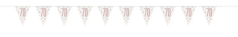 Flaggbanner - 70 År - Rosegull
