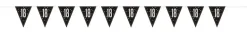 Flaggbanner - 18 År - Sort & Sølv
