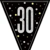 Flaggbanner - 30 År - Sort & Sølv
