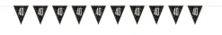 Flaggbanner - 40 År - Sort & Sølv