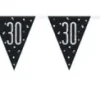Flaggbanner - 30 År - Sort & Sølv