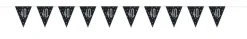 Flaggbanner - 40 År - Sort & Sølv