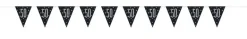 Flaggbanner - 50 År - Sort & Sølv