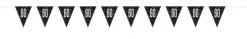 Flaggbanner - 60 År - Sort & Sølv