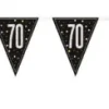 Flaggbanner - 70 År - Sort & Sølv