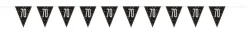 Flaggbanner - 70 År - Sort & Sølv