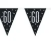 Flaggbanner - 60 År - Sort & Sølv