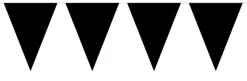 Flaggbanner - Sort - Plast
