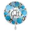 Folieballong - "Baby Gutt" - Blå Prikker