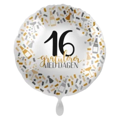 Folieballong - Gratulerer - 16 År