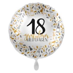 Folieballong - Gratulerer - 18 År