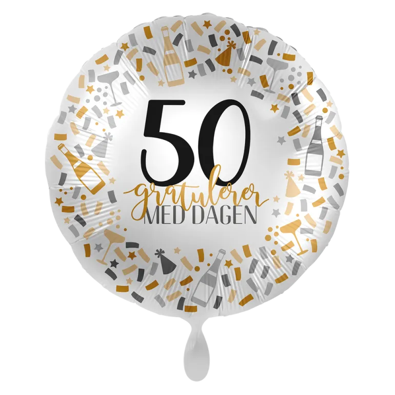 Folieballong - Gratulerer - 50 År